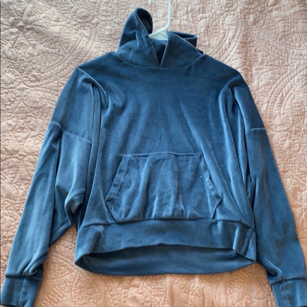 Blue Cropped Sweatshirt
